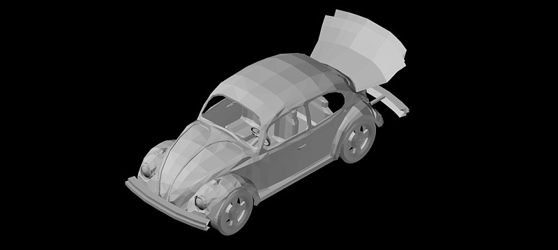 Bloques AutoCAD Gratis De Volkswagen Beetle En 3d (3 Dimensiones)